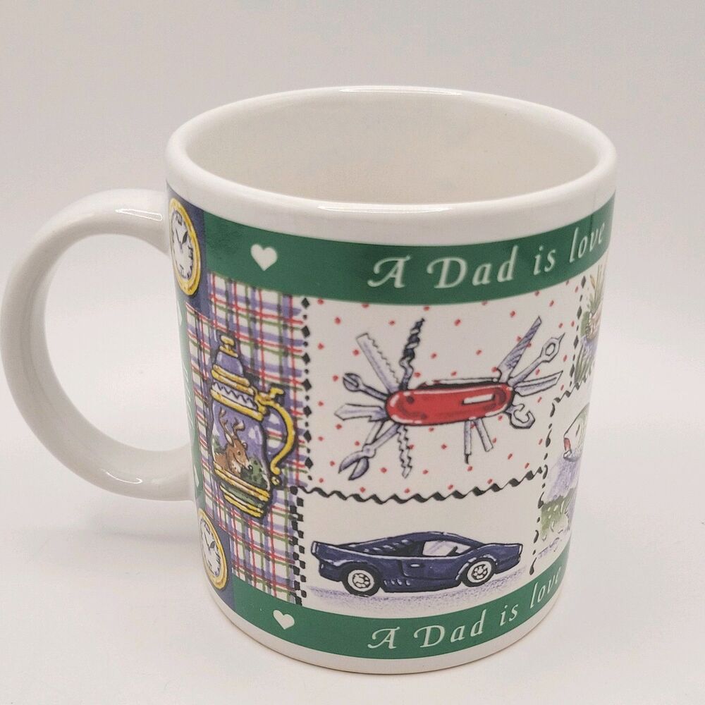 Avon “ A Dad Is Love” Coffee Mug With Small Duck Inside Vintage